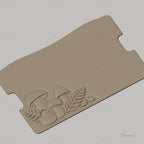 Fichier CNC champignons et nature, bas-relief pour sculpture sur bois, STL
