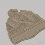 Fichier CNC & impression 3D enseigne aigle dans la montagne, STL très haute qualité