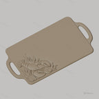 Fichier CNC plateau homard, coquillages et citron, bas-relief pour sculpture sur bois, STL