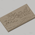 Fichier CNC & impression 3D paysage nature avec rivière et arbres, texte 'He Restoreth My Soul', haute qualité relief STL