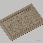 Fichier CNC & impression 3D Jésus enseignant ses disciples, scène biblique panoramique, haute qualité relief STL