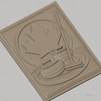 Fichier CNC & impression 3D curling canadien, pierres de curling et feuille d'érable, haute qualité relief STL