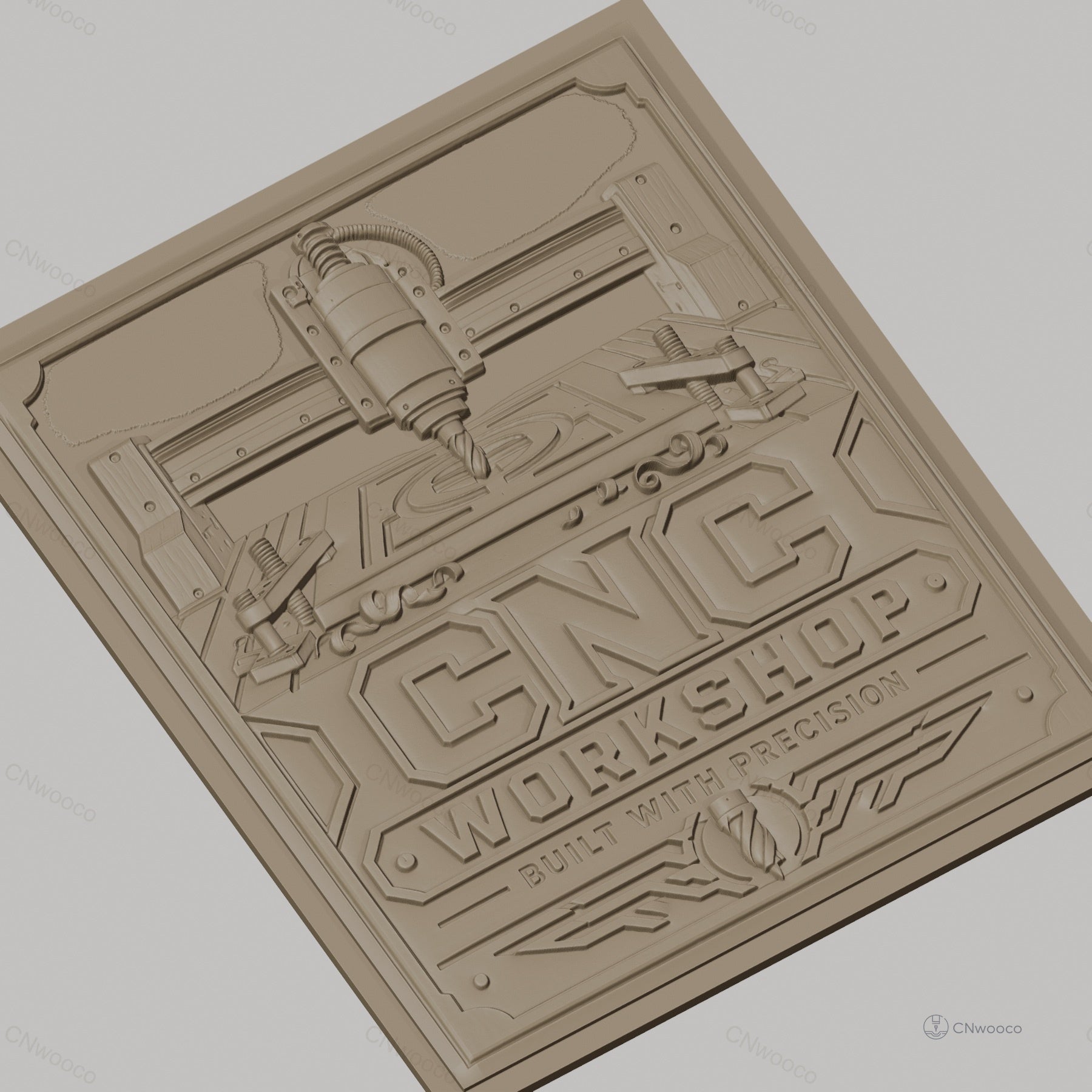 Fichier CNC & impression 3D atelier CNC, fraiseuse, machine à bois, haute qualité relief STL