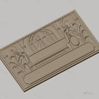 Fichier CNC & impression 3D relief religieux, croix, lys, cadre vide, haute qualité relief STL