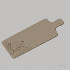 Fichier CNC poisson, roseaux et vagues relief pour sculpture sur bois, STL
