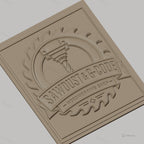 Fichier CNC & impression 3D logo scie circulaire et fraise, atelier de menuiserie haute qualité relief STL