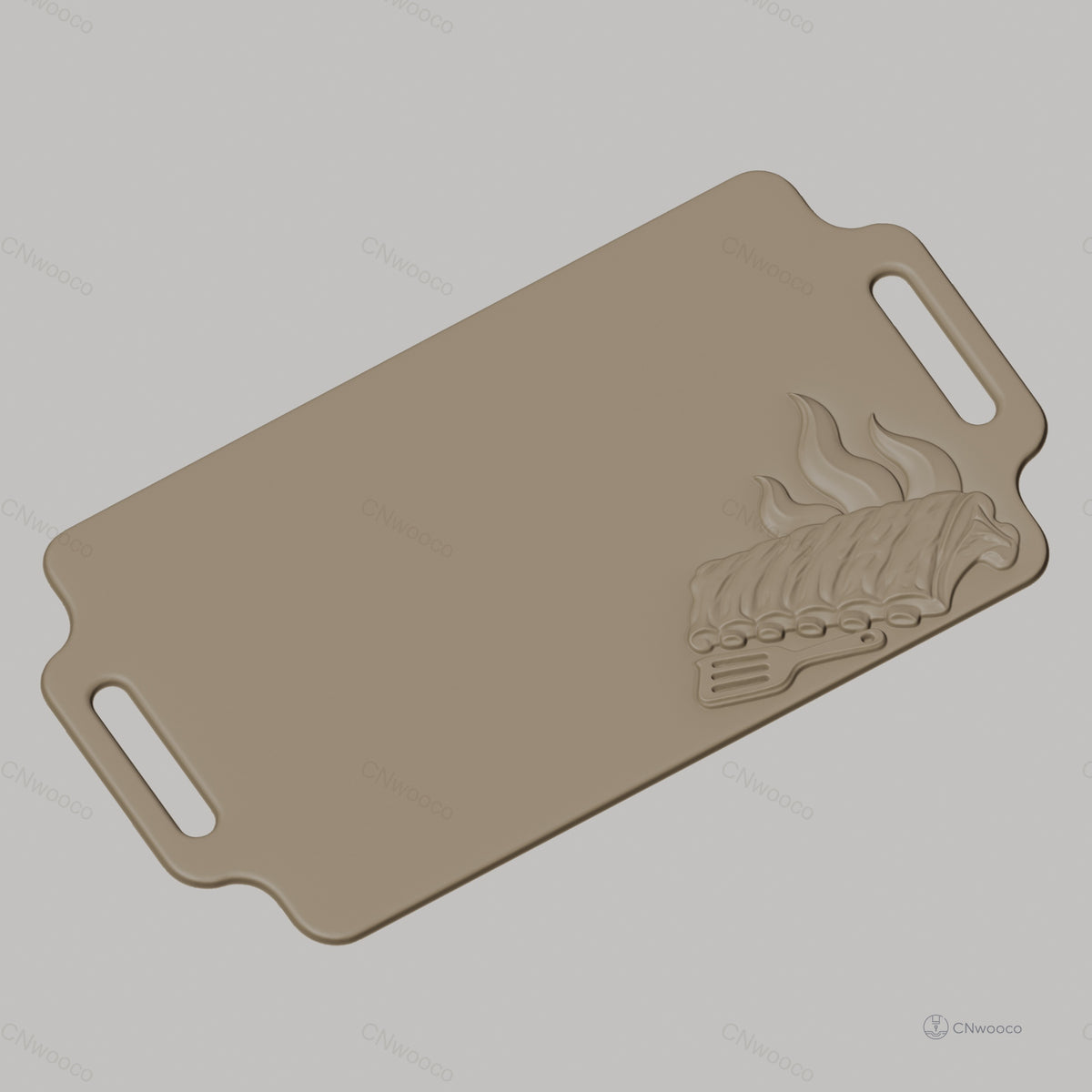 Fichier CNC barbecue ribs flaming meat bas-relief pour sculpture sur bois, STL