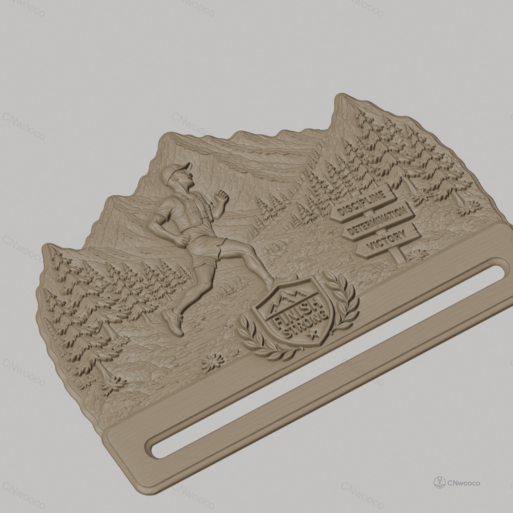 Fichier CNC & impression 3D support médailles course nature montagne, STL très haute qualité