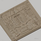 Fichier CNC & impression 3D atelier de forgeron, épée, enclume, feu et outils, haute qualité relief STL