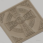 Fichier CNC & impression 3D Croix celtique, motifs noués et ornementations celtiques, haute qualité relief STL