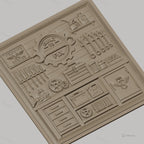 Fichier CNC & impression 3D garage de mécanicien, outils mécaniques, boîte à outils, clés, haute qualité relief STL