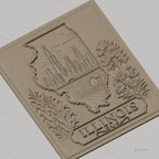 Fichier CNC & impression 3D Illinois, skyline Chicago, ferme, maïs, fleurs, arbre, haute qualité relief STL