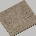 Fichier CNC & impression 3D laboratoire d'alchimie, chaudron, flacons, crâne, coffre, haute qualité relief STL