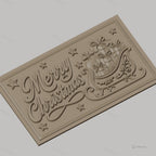 Fichier CNC & impression 3D Noël avec traîneau et cadeaux, étoiles décoratives, haute qualité relief STL