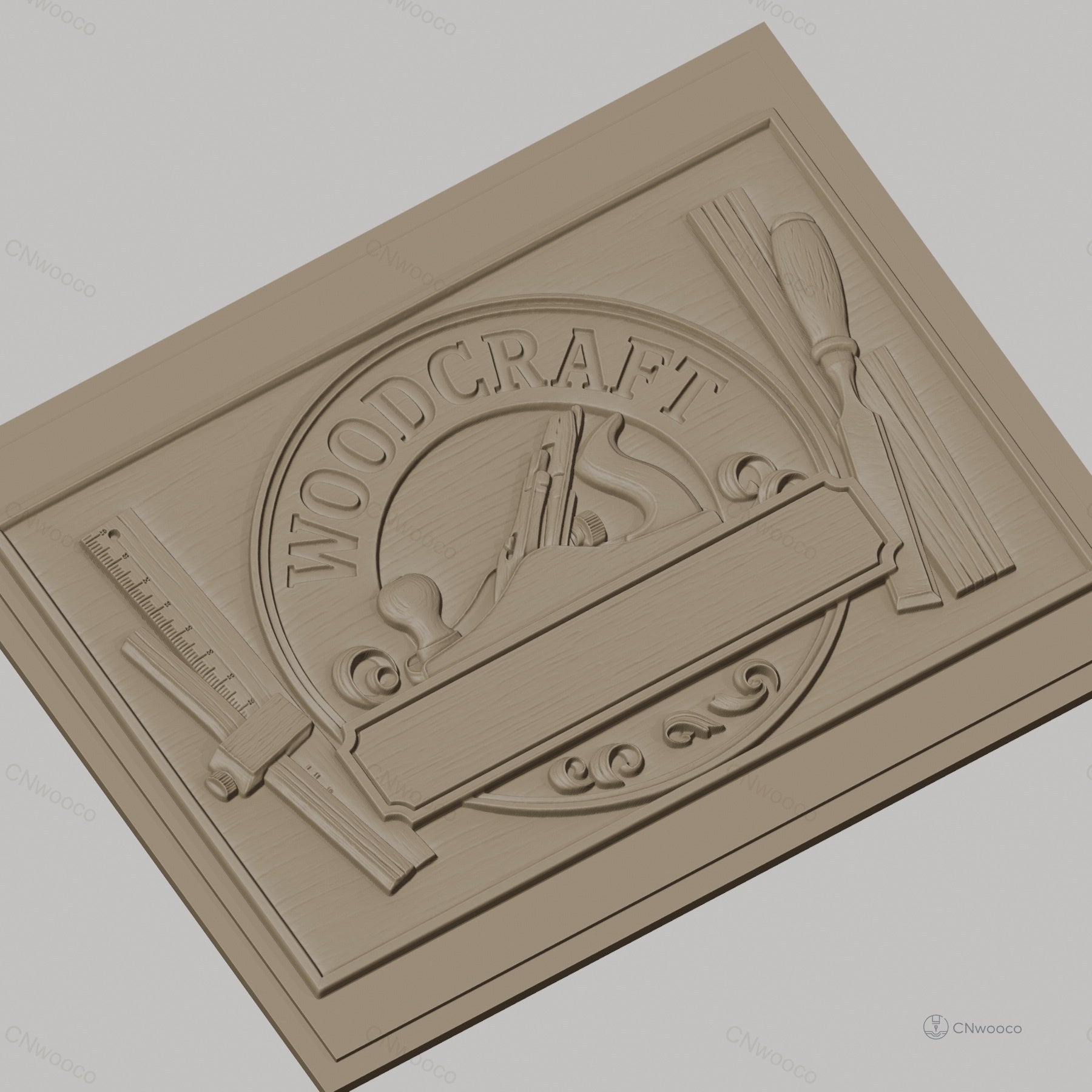 Fichier CNC & impression 3D bois, outils de menuisier et plaque personnalisable, haute qualité relief STL