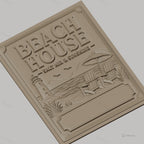 Fichier CNC & impression 3D plage, phare, chaises Adirondack, parasol, haute qualité relief STL