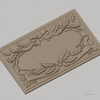 Fichier CNC & impression 3D Noël gui et ruban, cadre relief décoratif, haute qualité relief STL