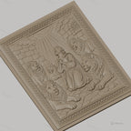 Fichier CNC & impression 3D Daniel avec lions, scène biblique en prison, haute qualité relief STL