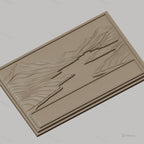 Fichier CNC & impression 3D paysage rivière vallonnée, montagne relief paysage haute qualité relief STL