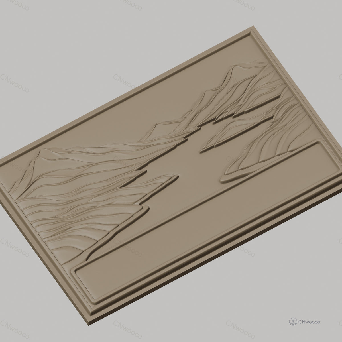 Fichier CNC & impression 3D paysage rivière vallonnée, montagne relief paysage haute qualité relief STL