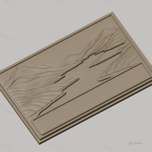 Fichier CNC & impression 3D paysage rivière vallonnée, montagne relief paysage haute qualité relief STL