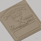 Fichier CNC & impression 3D atelier de menuiserie, scie, ciseaux à bois et établi, haute qualité relief STL