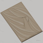 Fichier CNC & impression 3D tissu drapé abstrait, ondulations et plis détaillés, haute qualité relief STL