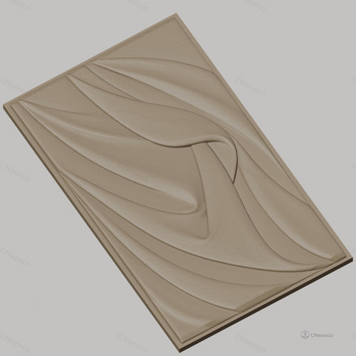 Fichier CNC & impression 3D tissu drapé abstrait, ondulations et plis détaillés, haute qualité relief STL