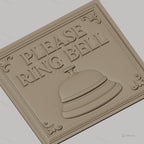 Fichier CNC & impression 3D plaque Please Ring Bell, sonnette et ornements art déco, haute qualité relief STL