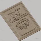 Fichier CNC & impression 3D meilleure grand-mère, fleurs et cœur en relief, haute qualité relief STL