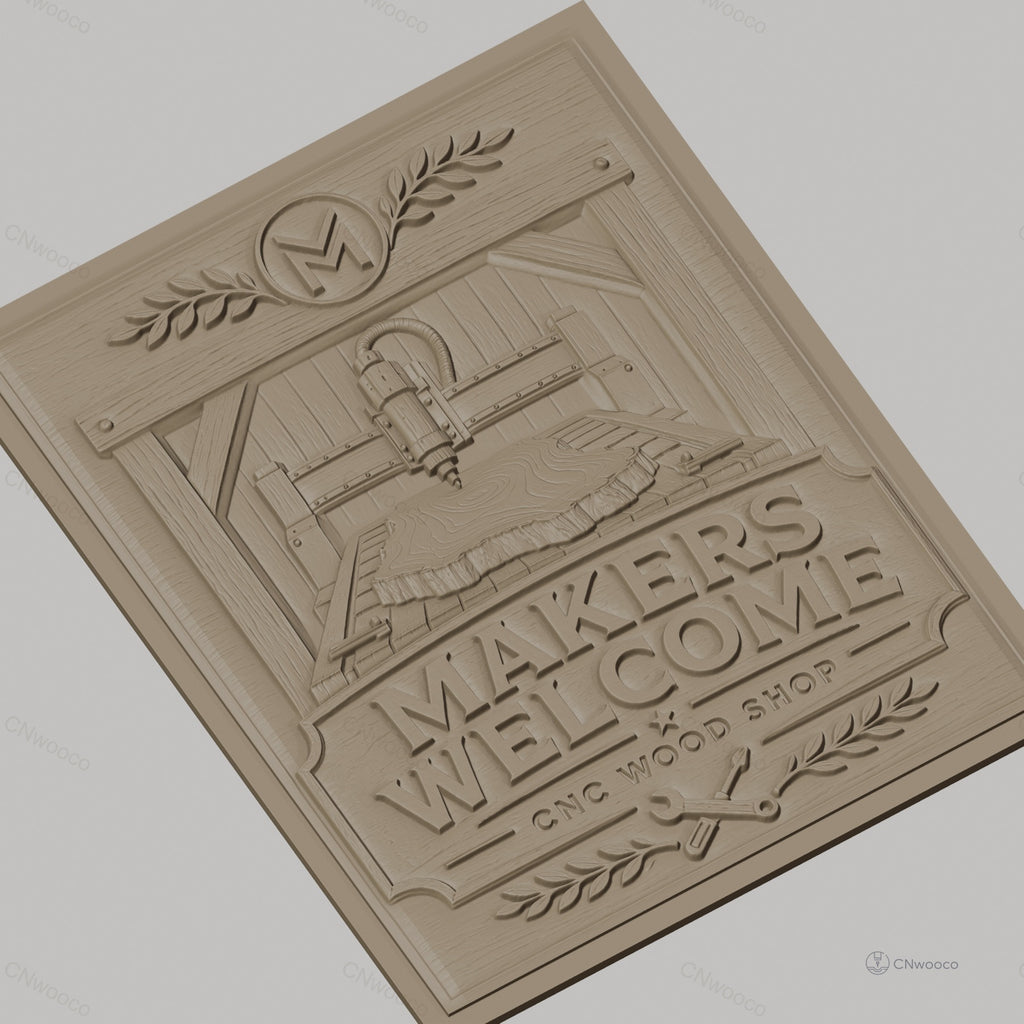 Fichier CNC & impression 3D atelier bois CNC, machine, plaque de bois, outils haute qualité relief STL