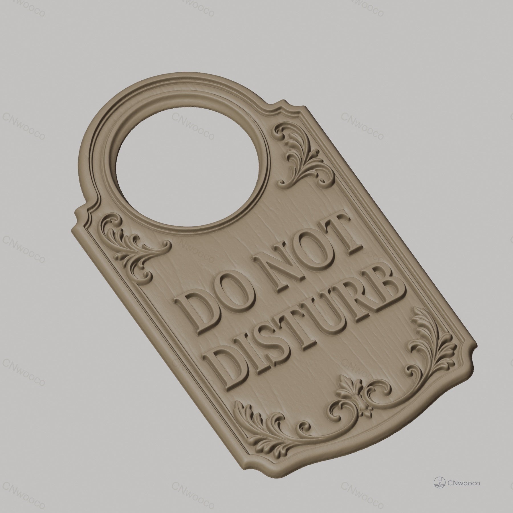Fichier CNC & impression 3D panneau porte Do Not Disturb, design classique, STL très haute qualité