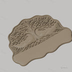 Fichier CNC porte-clés mural enseigne décorative arbre de vie, nature, branches et feuilles, STL très haute qualité