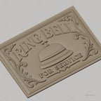 Fichier CNC & impression 3D Ring Bell, cloche de service décorative, haute qualité relief STL