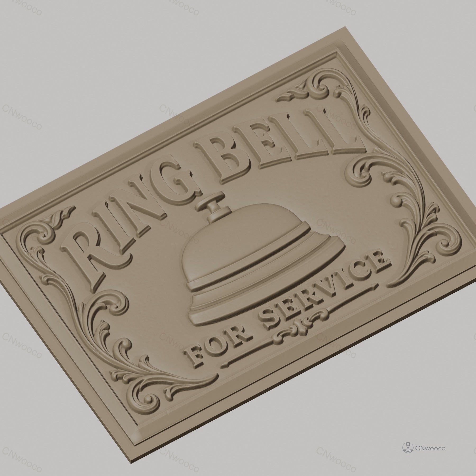 Fichier CNC & impression 3D Ring Bell, cloche de service décorative, haute qualité relief STL
