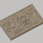 Fichier CNC & impression 3D horloger réparant montre, engrenages, outils d'atelier, haute qualité relief STL