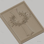 Fichier CNC & impression 3D Croix chrétienne avec couronne d'épines, haute qualité relief STL