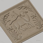 Fichier CNC & impression 3D agneau pascal, bannière chrétienne, haute qualité relief STL