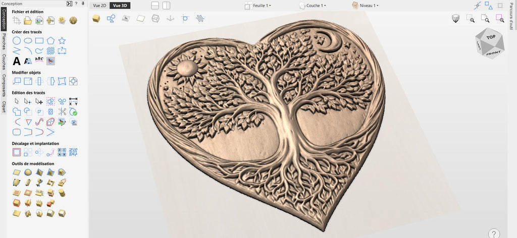 CNC-Datei „Baum des Lebens“ – spirituelles Basrelief für Holzskulpturen, STL-Wanddekoration