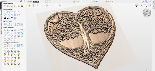 Fichier CNC arbre de vie – bas-relief spirituel pour sculpture bois, décoration murale STL