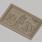 Fichier CNC & impression 3D Jésus enseignant ses disciples, scène biblique panoramique, haute qualité relief STL