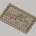 Fichier CNC & impression 3D Jésus apaisant la tempête, scène biblique en bateau, haute qualité relief STL