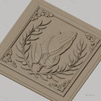 Fichier CNC & impression 3D mains en prière, chapelet et branches d’olivier, haute qualité relief STL