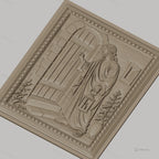 Fichier CNC & impression 3D Jésus frappant à la porte, scène biblique avec lanterne, haute qualité relief STL
