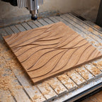 Fichier CNC panneau texture bois vague, bas-relief ondulé décoratif, décoration murale, surface texturée, modèle gravure 3D STL