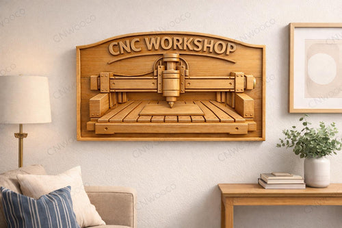 Fichier CNC panneau – bas-relief bois 3D pour sculpture CNC, décoration murale STL
