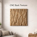 Fichier CNC panneau texture écorce bois, bas-relief rustique arbre, décoration murale, panneau porte meuble, modèle gravure 3D STL