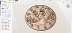 Fichier CNC horloge cerf – bas-relief chasse et faune sauvage pour sculpture bois, décoration murale rustique STL