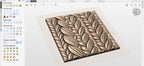 Fichier CNC panneau texture bois tressée, bas-relief motif tressé décoratif, décoration murale, motif porte meuble, modèle gravure 3D STL