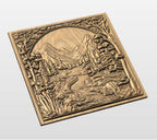 Fichier CNC paysage bas-relief 3D – STL pour routeur CNC, VCarve/Aspire – décoration murale numérique
